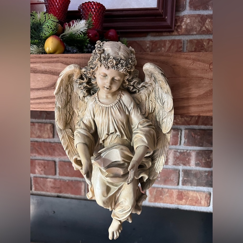 Rare Vintage Cherub Angel Wall Candle Holder Home Interiors